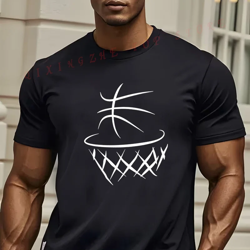 

Men's & Unisex Basketball Print T-Shirt O-neck Short Sleeve Casual Top