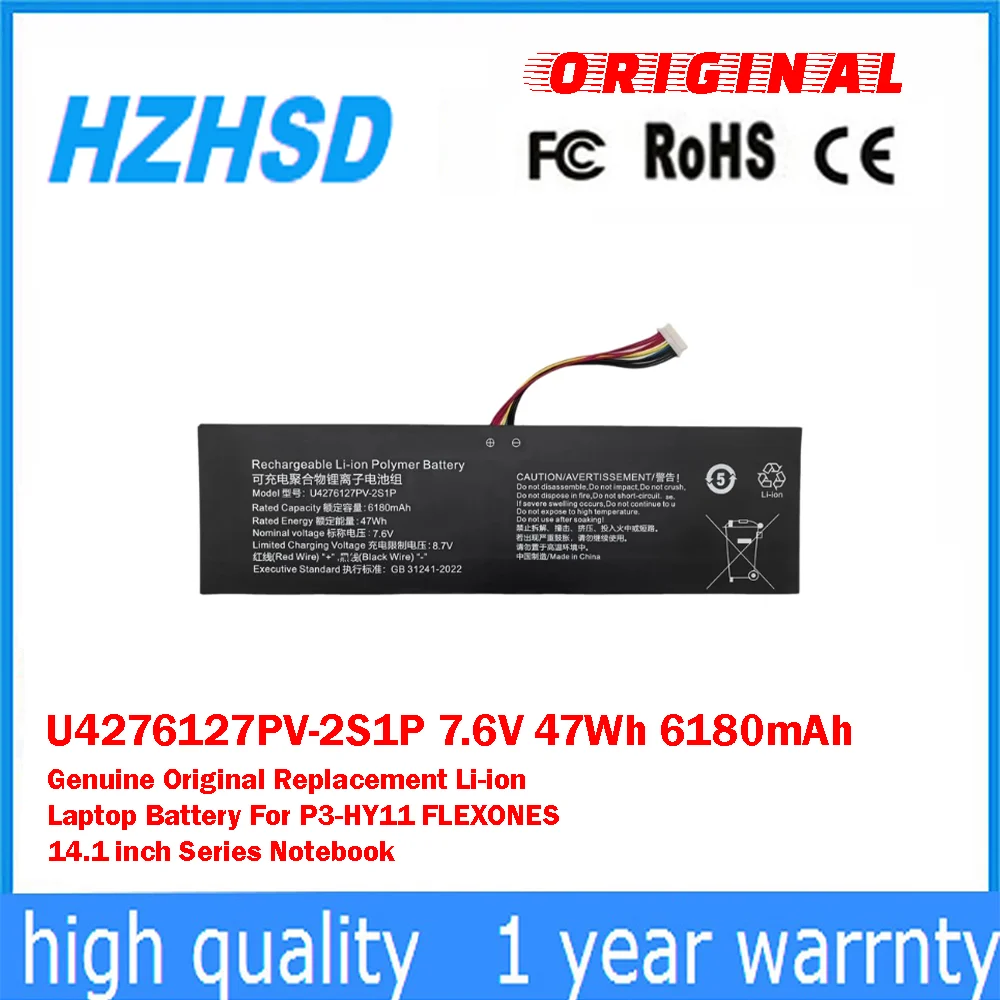 U4276127PV-2S1P 7.6V 47Wh 6180mAh Echte Originele Vervangende Li-ion Laptop Batterij Voor P3-HY11 FLEXONES 14.1 inch Serie