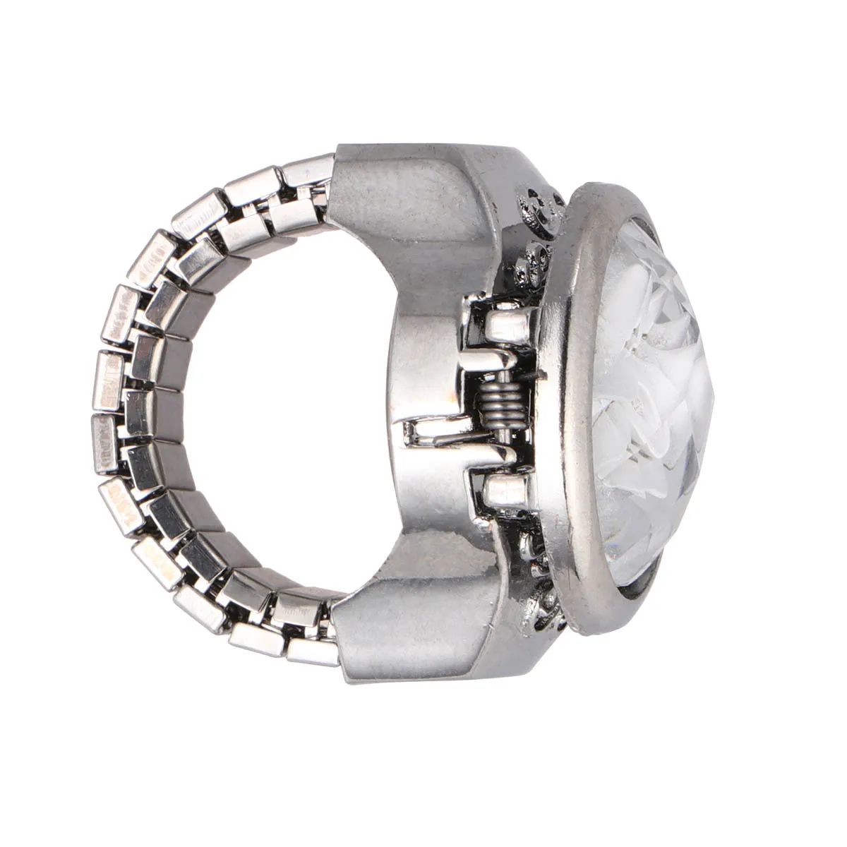 

Watches for Men Oval Finger Fashion Ring Watch-shaped Mini Unisex White and Women