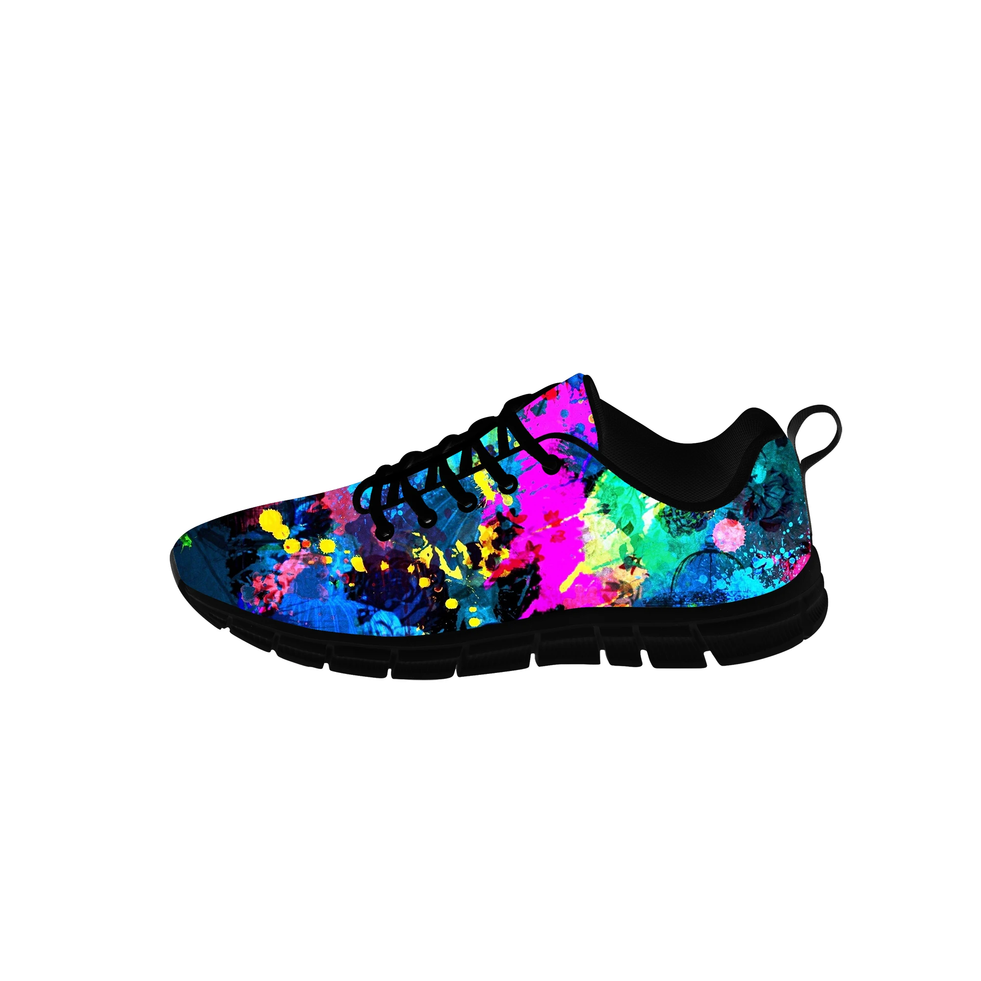 Hot Abstract Sports Shoes Mens Womens Teenager Sneakers Casual Custom High Quality Couple Shoes Latest Black Cool Running Shoes