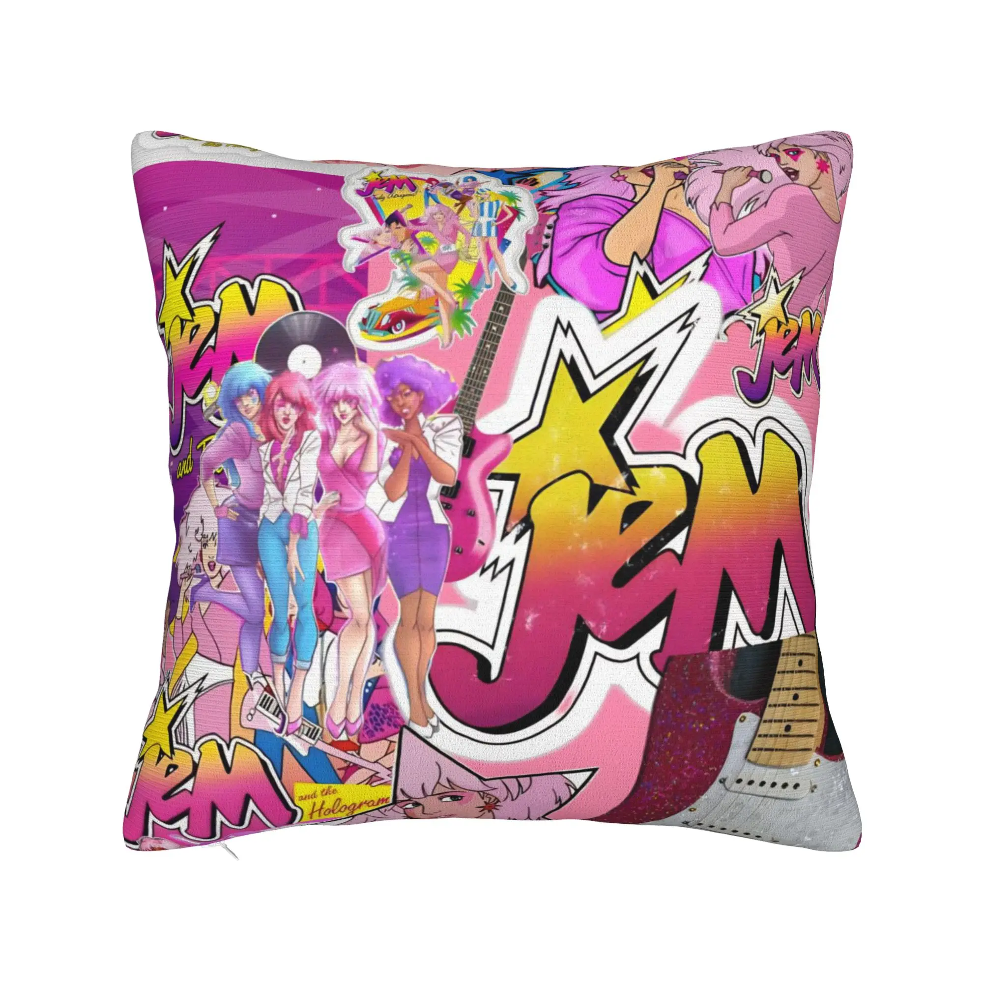 Decorative Pillow Cover Jem And The Holograms Merch Bed  Pillow Case Cover Zipper Multi-Size