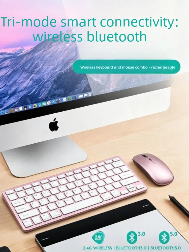 Bluetooth wireless keyboard and mouse set 2.4G teclado mouse sem fio combo mini clavier sans fil klawiatura bezprzewodowa ablet