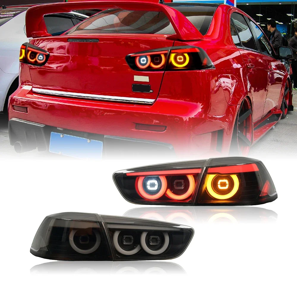 

1 Unit for Lancer JDM Style Led Tail Light Lamp With Dynamic Animation Car Rear Back Tail Lamps Auto Accessory