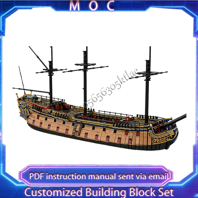 

9599 PCS Customized MOC Pirate Series Fourth Class Battleship Model Technology DIY Puzzle Assembly Puzzle Creative Kid Toy Gifts