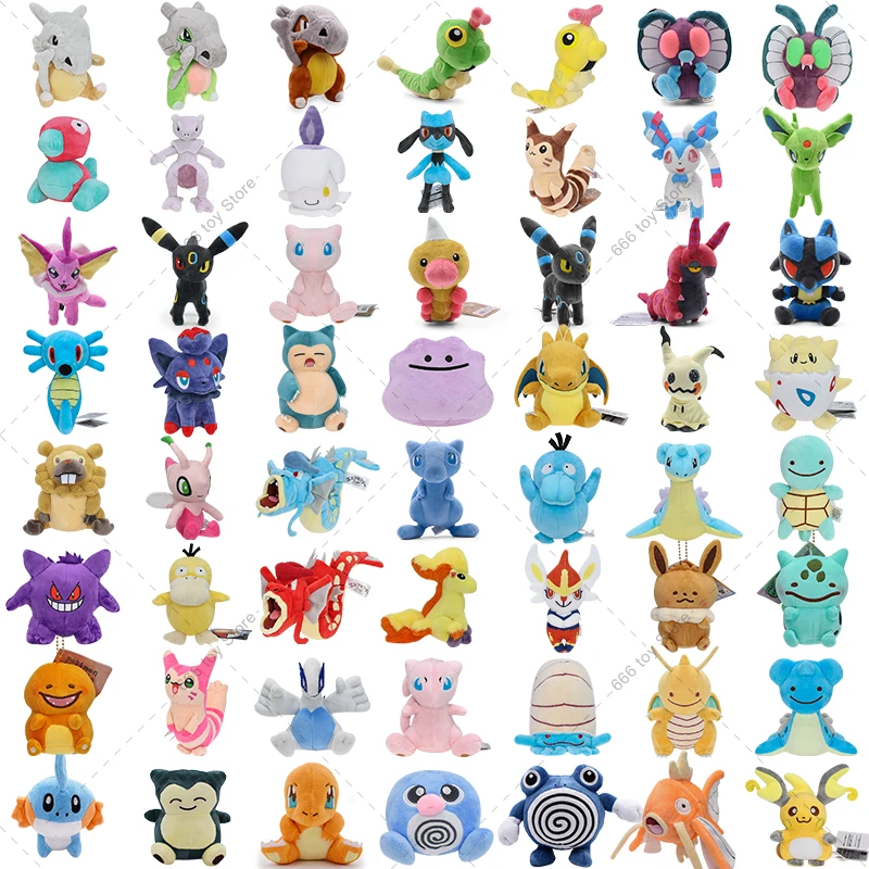 57 Styles Pokemon Plush Cubone Caterpie Butterfree Porygon Mewtwo Litwick Riolu Weedle Lucario Togepi Plush Dolls Toy Christmas