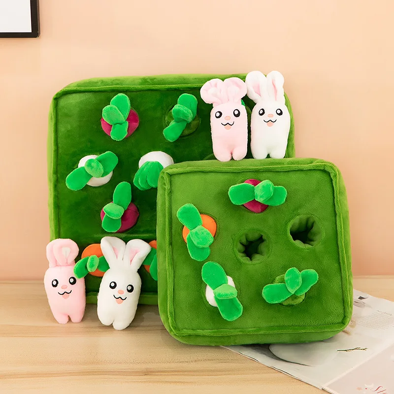 Carrot Rabbit Field Toy Pet Interactive Training Plush Molars Toy Puzzle Dog Toy Slow Food Picking Game Baby Educational Toy