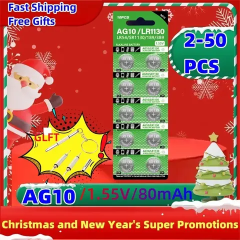 AG10 LR54 pile bouton 1.55V SR54 389 189 SR54 389 189 LR1130 SR1130 G10A SR1130SW piles bouton alcalines pour montre jouets à distance