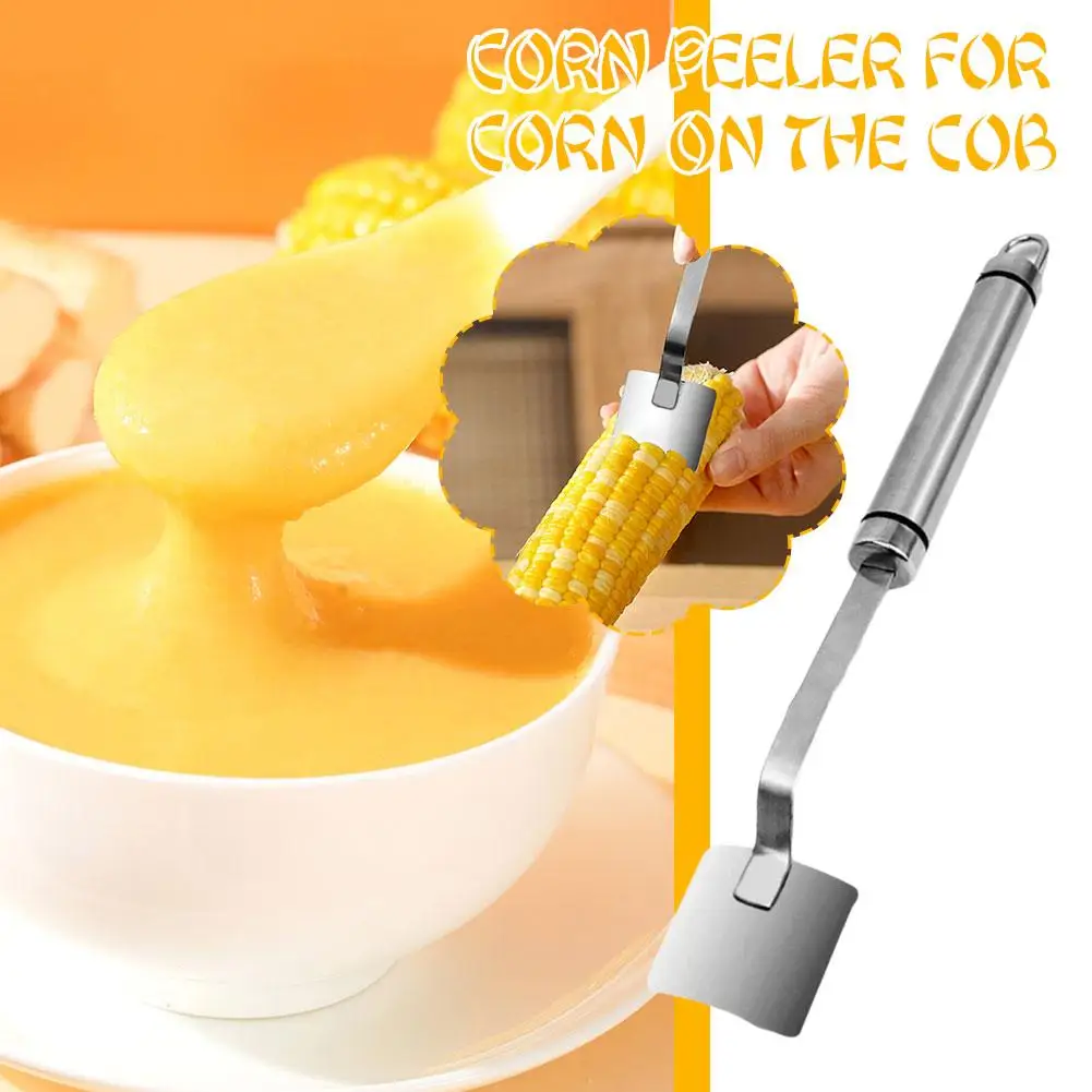 1pc 430 Stainless Steel Corn Shovel, Stainless Steel Corn Plow, Corn Cutter Thresher, M3Q5