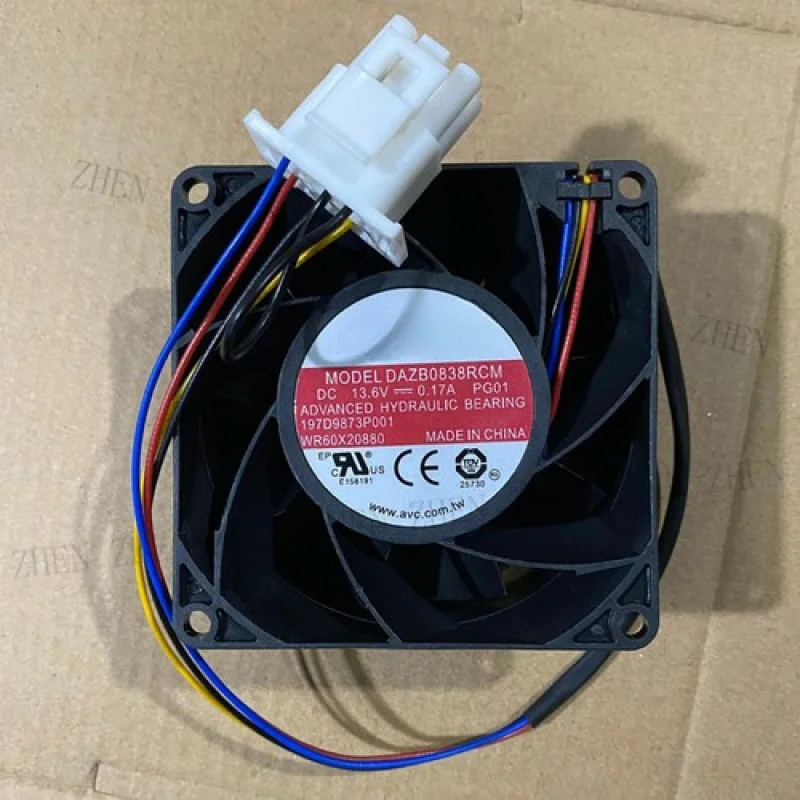 

Y 1PCS New FOR AVC DAZB0838RCM PG01 13.6V 0.17A 4-wire temperature control fan # QW.