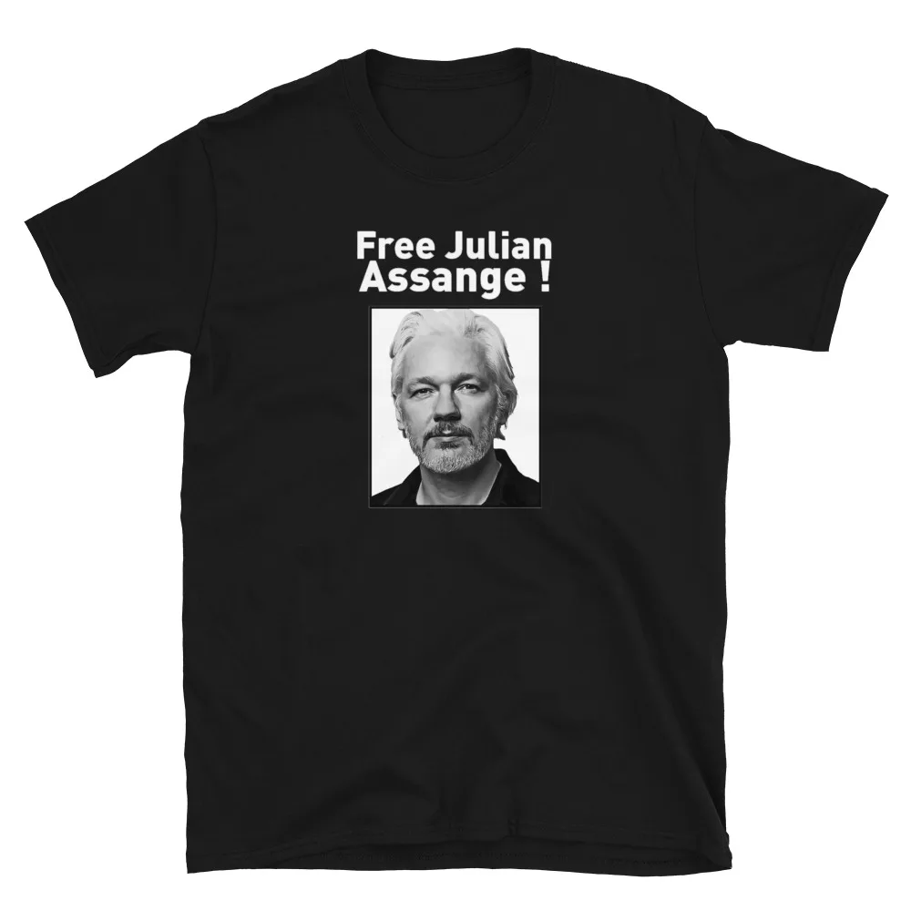 FREE JULIAN ASSANGE, WIKILEAKS, POLITICAL T-SHIRT Anime Graphic T-shirts For Men Clothing Women Short Sleeve Tees