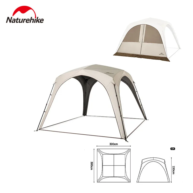 

Naturehike Cloud World-Zipper Self-Supporting Quick Opening Easy Install Use 4-6 People Titanium Vinyl Technology Large Capacity