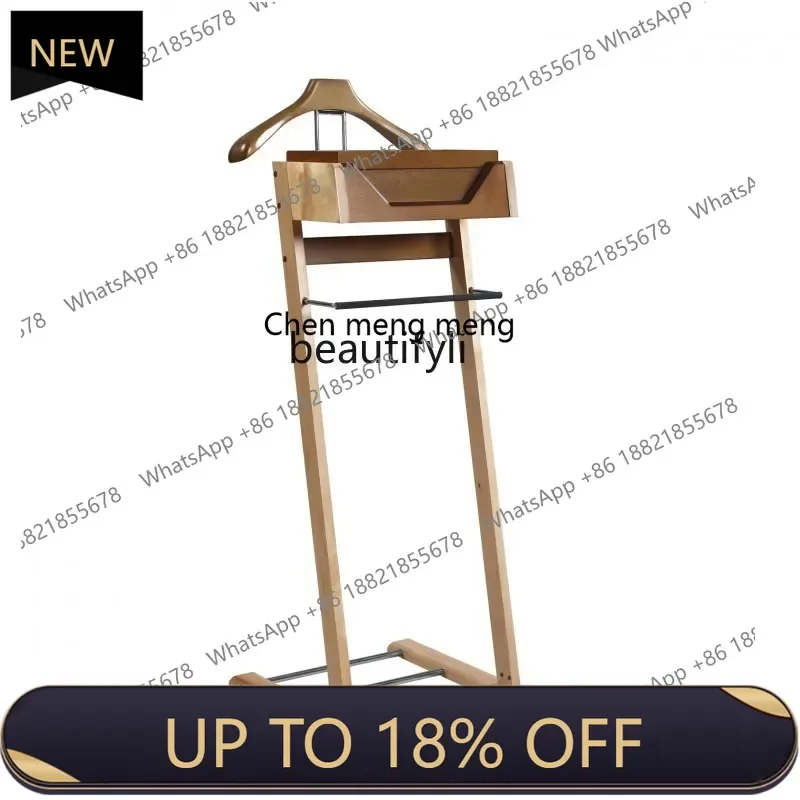 

P178 Wood Floor Coat Stand Hallway Living Room Simple Clothes Hanger Bedroom and Household Vertical Clothes Rack