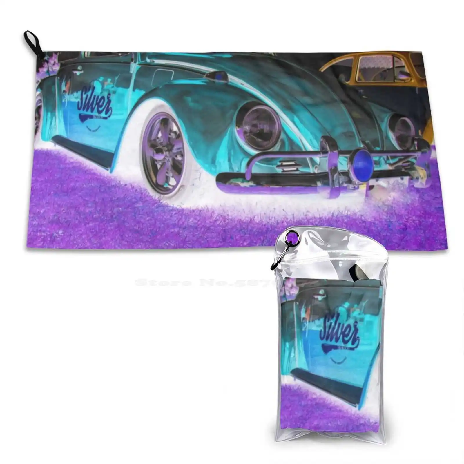 Inverted Classic Personalized Soft Towel Home Outdoor Classic Car Show Inverted Series Bright Perggals Bug Beetle Love