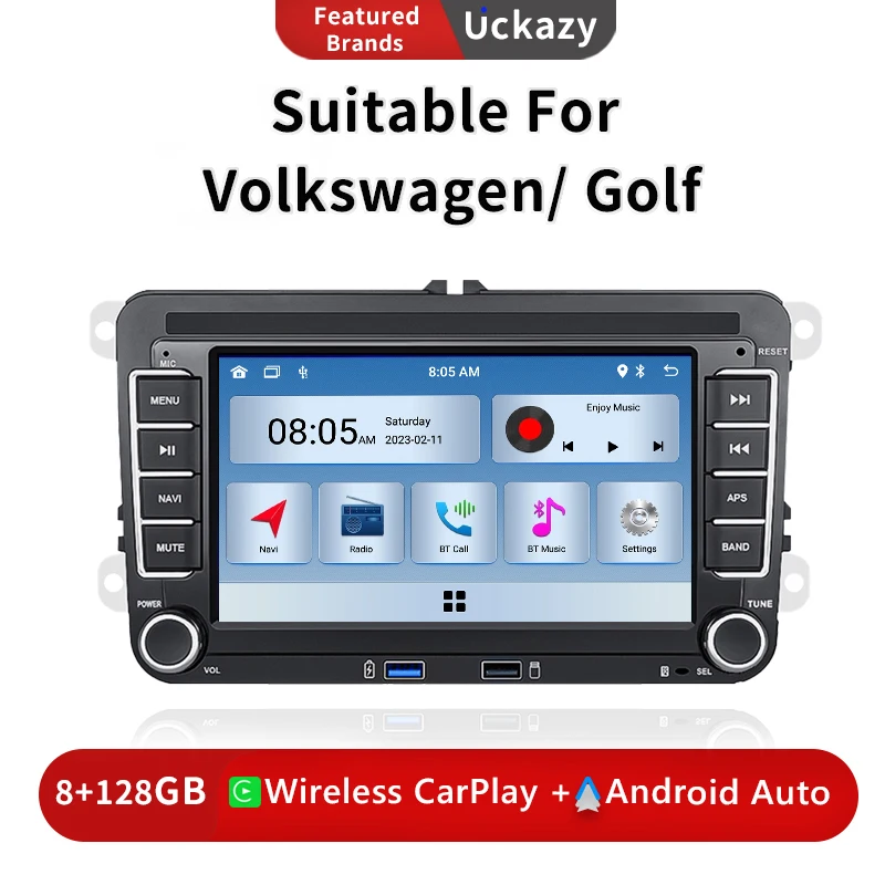 Android 13 Car Multimedia Player For Volkswagen Golf 5 6 Polo Passat B6 B7 CC Skoda Jetta GPS Navigation Audio Wireless Carplay