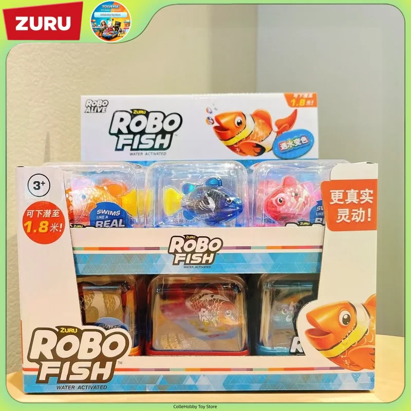 Zuru Robo Alive Robo Fish Clownfish Jouet électronique nageur activé par l'eau en plastique réaliste pour enfants, pour le bain, les anniversaires et les fêtes