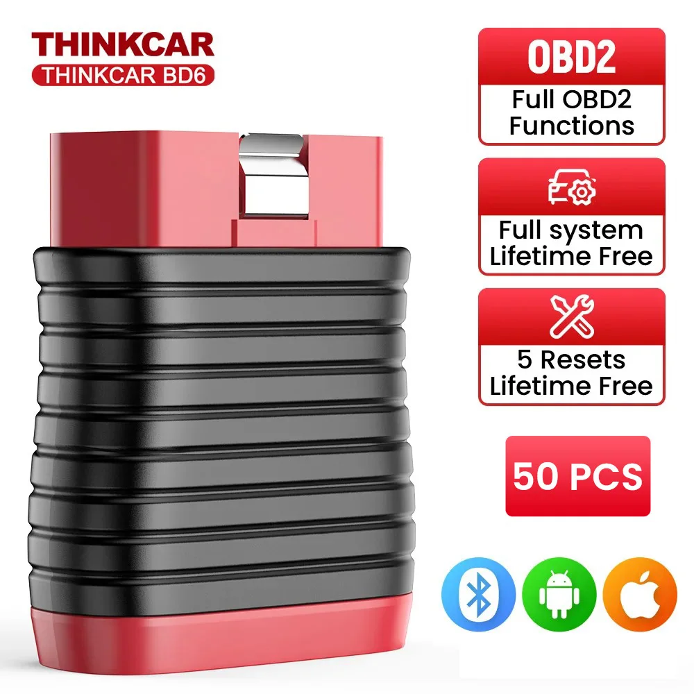 VIP 10/50PCS THINKCAR BD6 OBD2 Car Diagnostic scanner tools full system code reader 5 reset Oil IMMO BARKE Lifetime free update