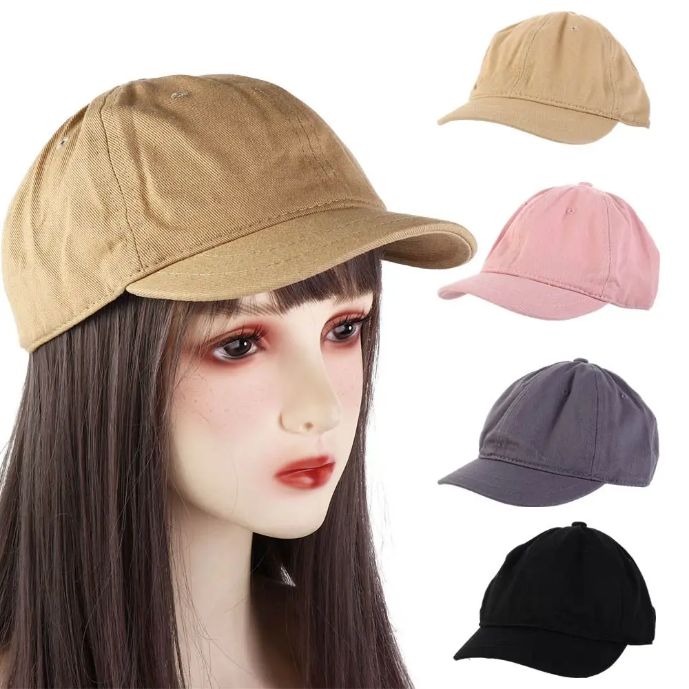 

Sun Hats Hip Hop Snapback Korean Style Caps Men Baseball Caps Short Brim Baseball Caps Women Baseball Caps Solid Color Caps