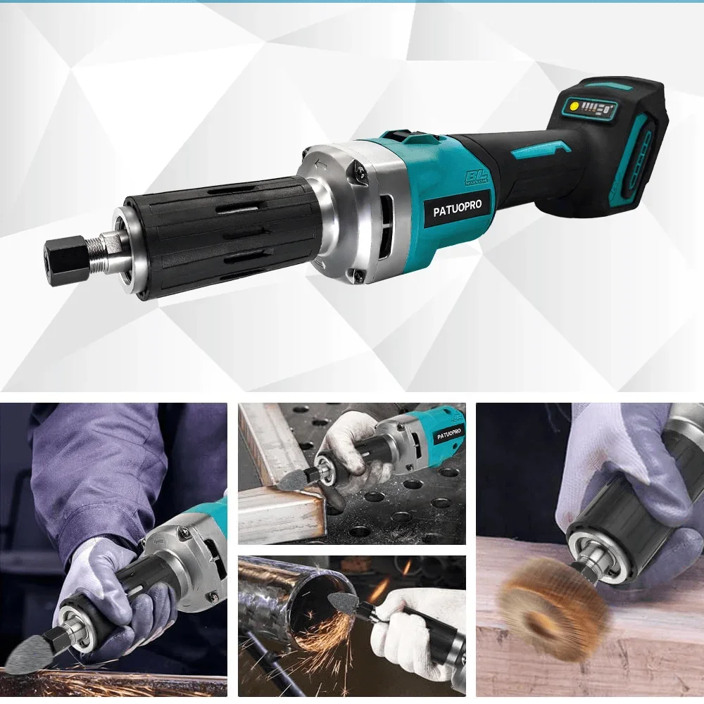 18V 6mm Brushless Electric Die Grinder Cordless Engraving Variable Speed Power Tools For Makita 18v Battery(No Battery)