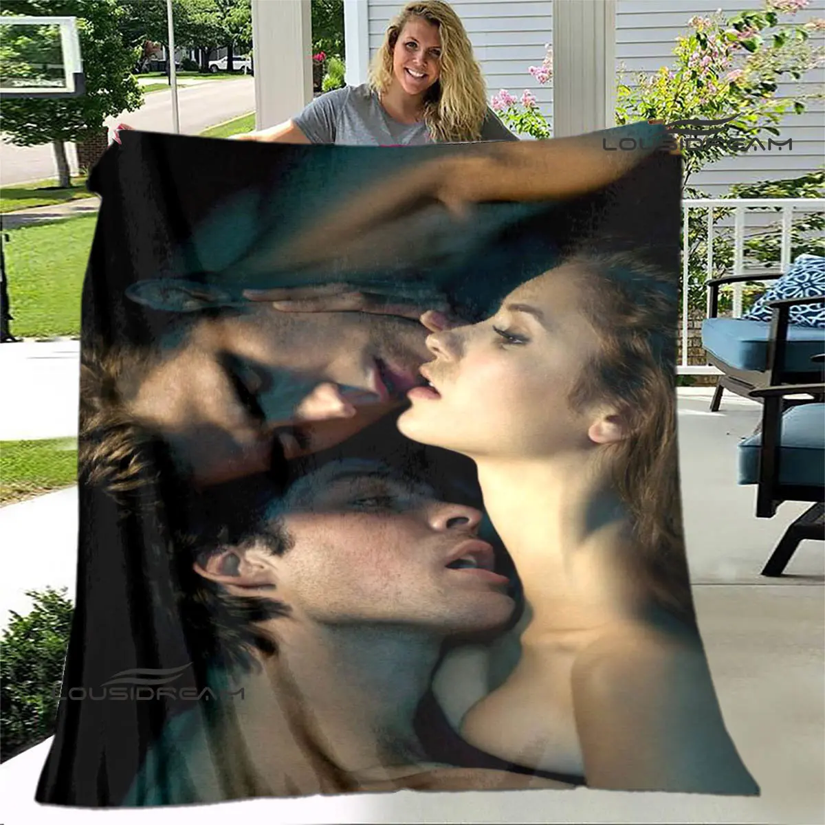 The Vampire Diaries Damon salvatore blanket flannel blanket home travel blanket children warm blanket bed linings birthday gift