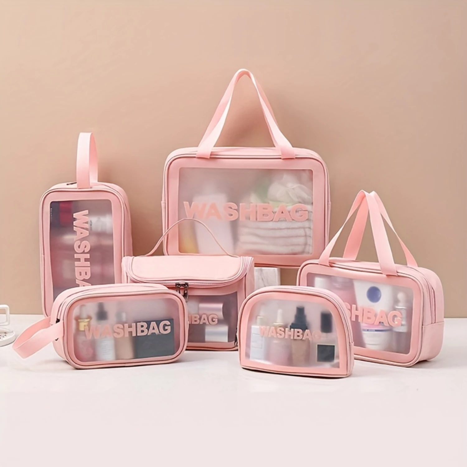 Transparent Waterproof Comestic Bag, Clear PVC Makeup Pouch, Portable Toiletry  Bag & Travel Accessories