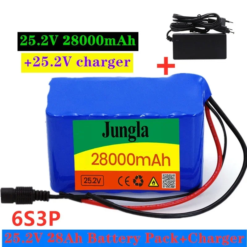 

free ShippingQuality Li Ion Battery 6S3P 25.2V 28Ah 24V 18650 Electric Bicycle Electric Moped Battery+charger