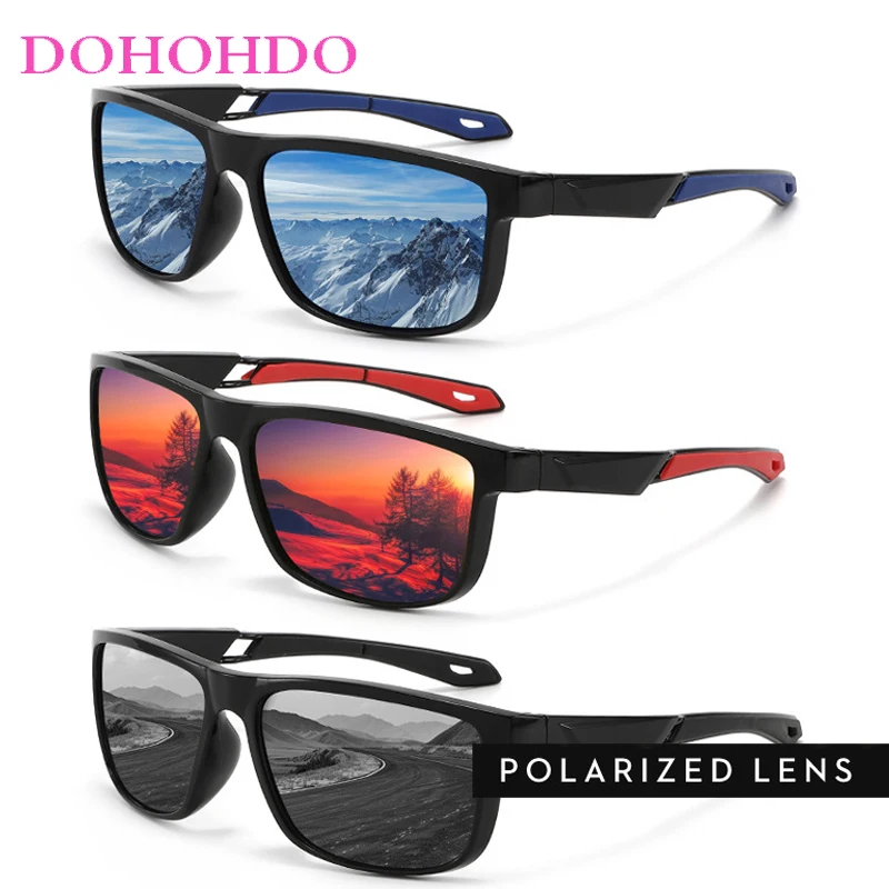 

Retro Classic Square Photochromic Lenses Polarized Sunglasses Women Outdoor Sports Night Vision Anti-Glare Eyewear Male UV400