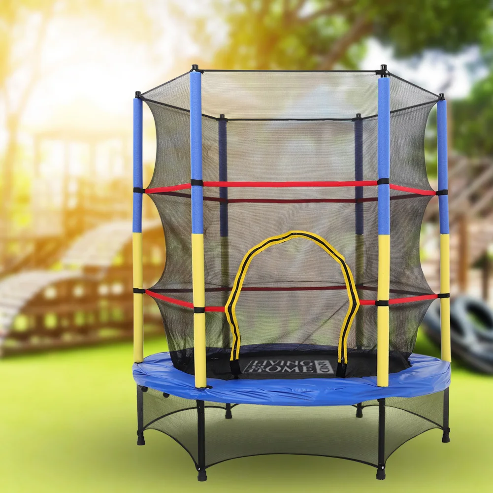 【Breeins】Outdoor Park 55 Inch Kid Adult Fitness Mini Trampolines With Handrail Protective Net