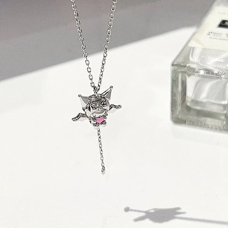 Kawaii Cartoon Necklace Anime Action Figure Kuromi Necklaces for Kids and Teens Cute Mymelody Animal Pendant Chain Jewelry Gifts