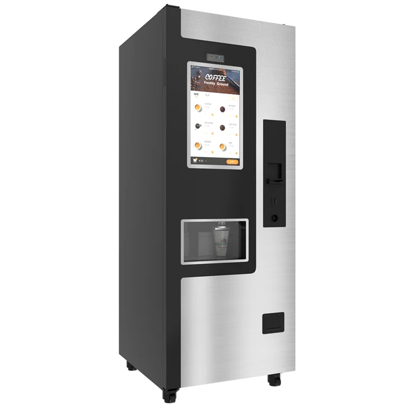 Touch Screen Juice Milk Tea Drinks Coffee Vending Machine Distributor Automatic Ground Coffee Makers Grinder Vendor Machine