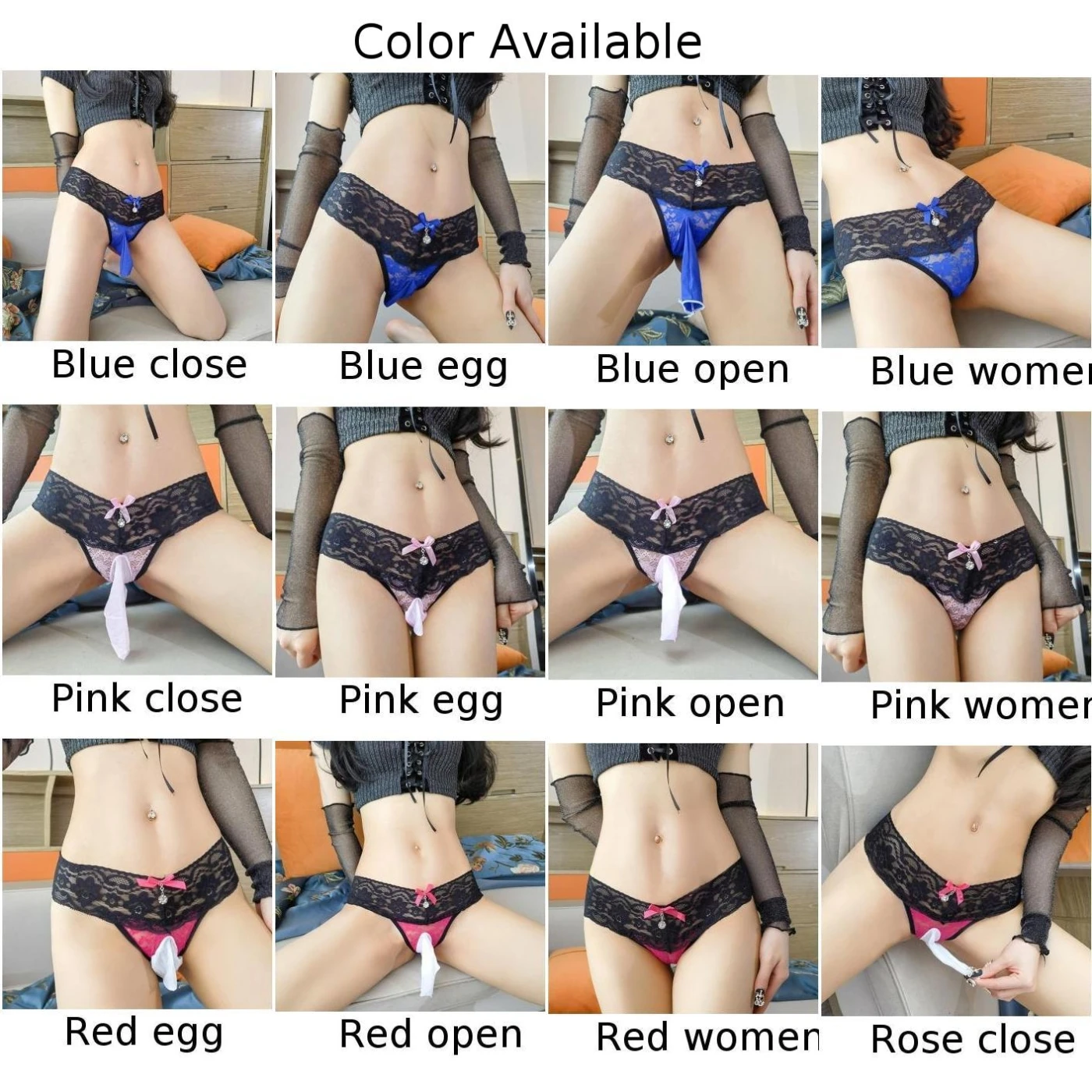 Men Sissy Lace Underwear Embroidery Bowknot Briefs Erotic Dick Pouch Closed Panties Sheer Underpants Gay Erotic Lingerie