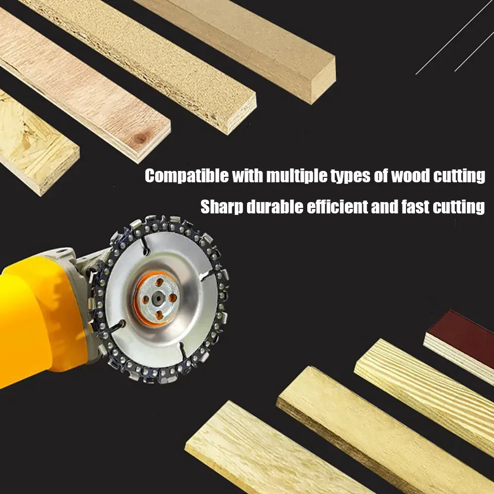 Angle Grinder Chain Saw Cutting Blade 5inch Disc Slotting Circular Saw Blade 22mm Diameter 9-12 Tooth Saw Blade Woodworking Tool