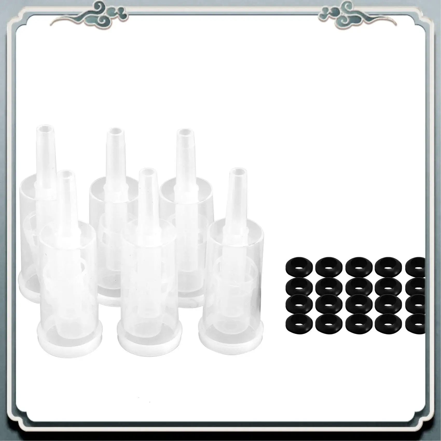 Ensemble de bouchons d'étanchéité pour la fermentation, 20 joints en silicone et 6 bouchons d'étanchéité en plastique pour la conservation, la brasserie, la fabrication de vin, la fermentation