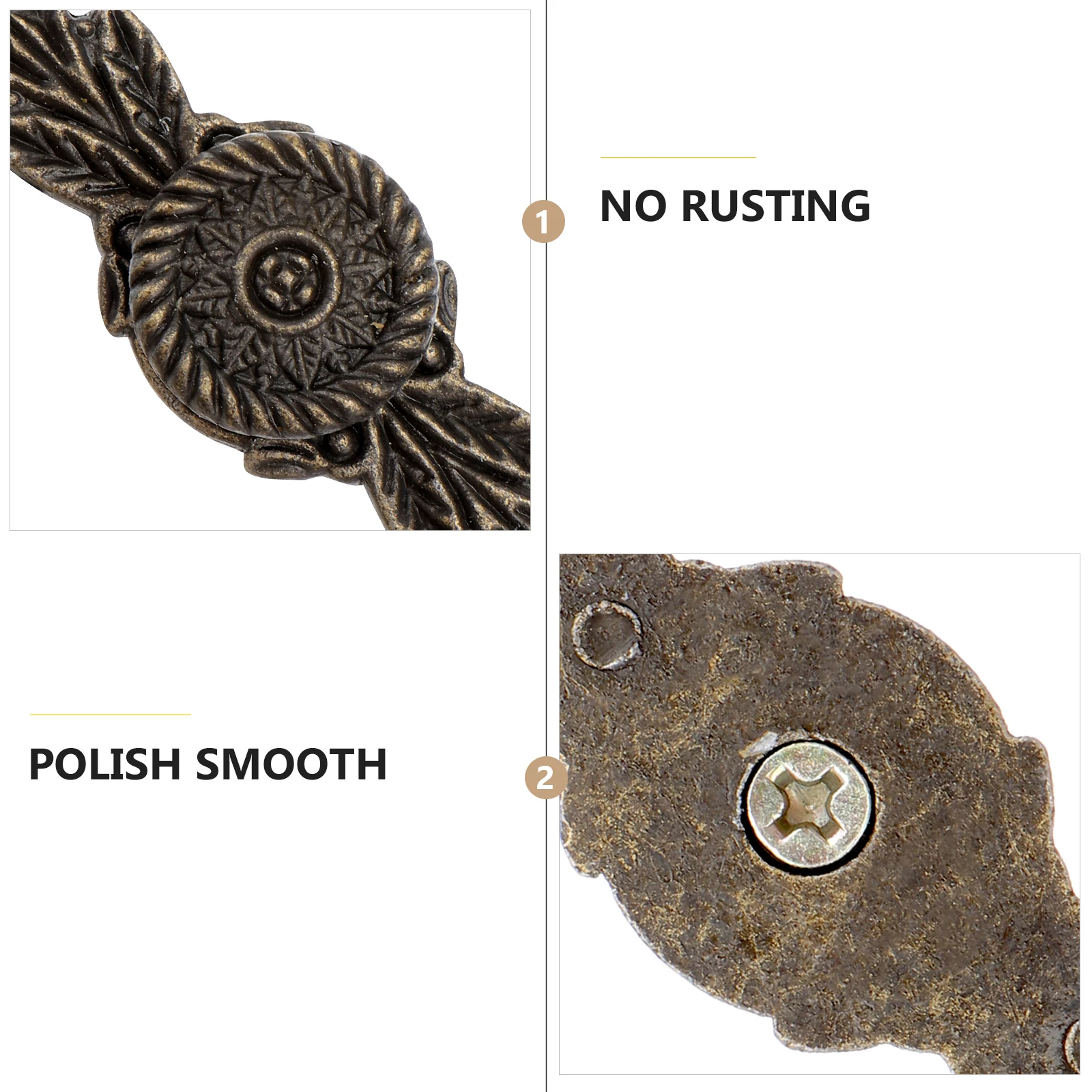 

6Pcs Zinc Alloy Furniture Handle Style Cabinet Pulls Durable Practical for Drawer Door Window Replacement