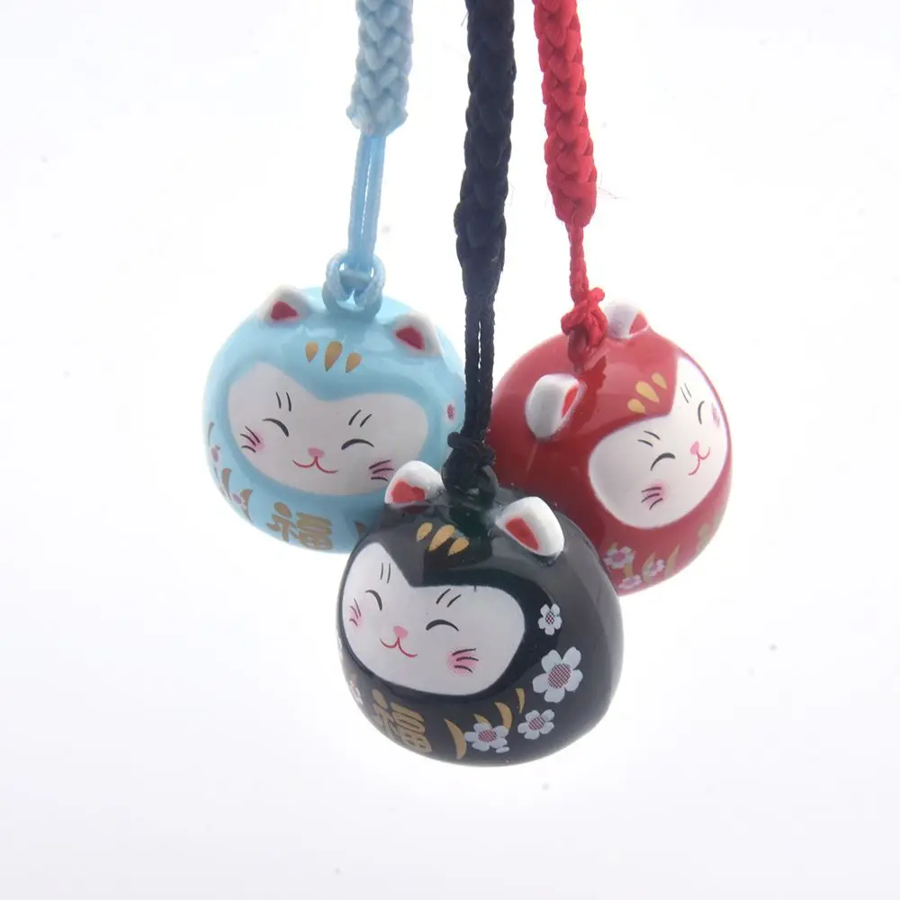 Trinkets Phone Pendant Keyring Cartoon Keychain Pendant Japanese Lucky Cat Keychain Maneki Neko Mobile Phone Strap Phone Charm