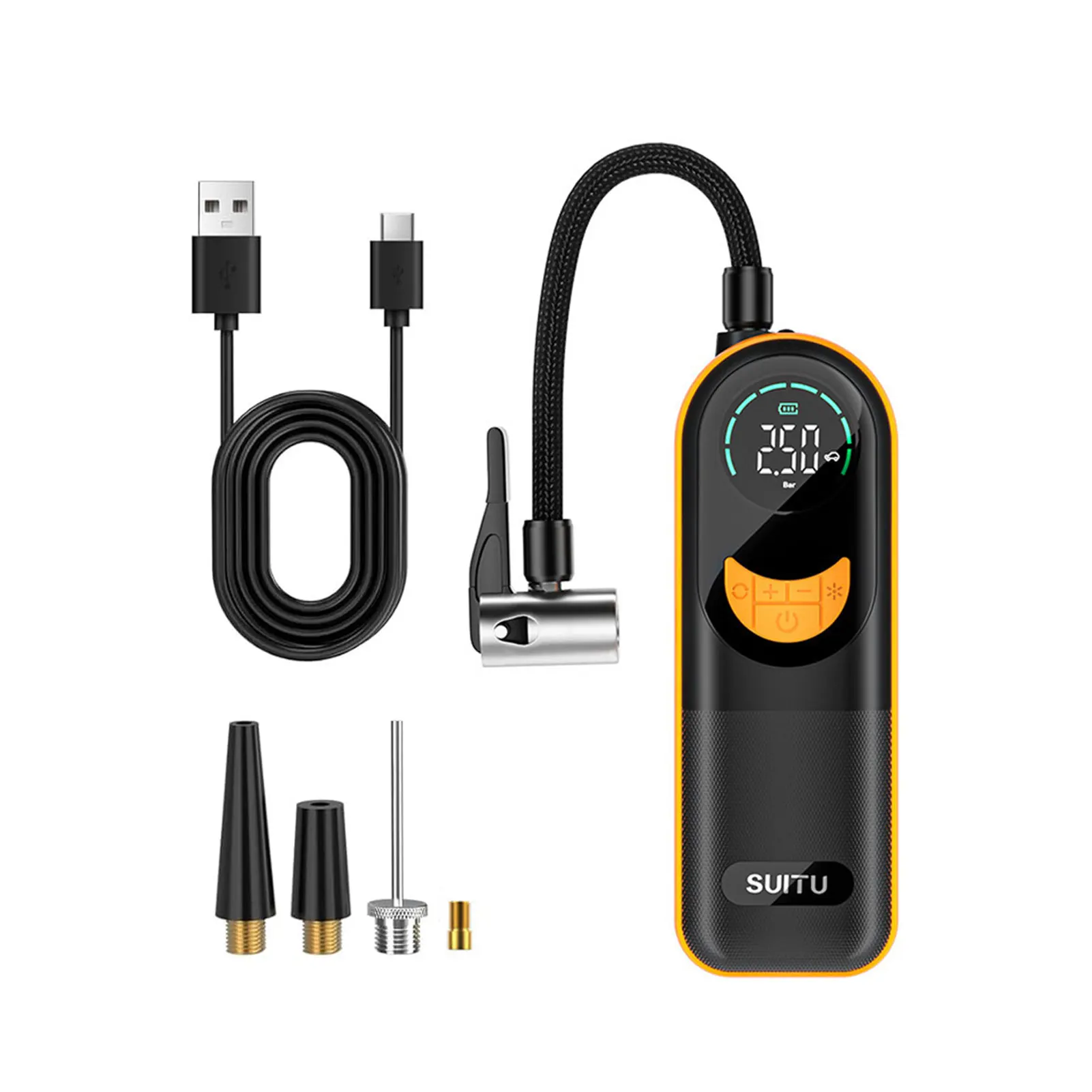 

Портативный тонкий автомобильный воздушный компрессор с беспроводной зарядкой, воздушный насос, воздушный компрессор, мощный низкий уровень шума