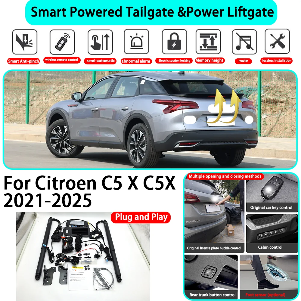 for Citroen C5 X C5X 2021-2025 OEM Smart Automatic Powered Tailgate Electric Power Tailgate Lift Kit Key Close Plug and Play