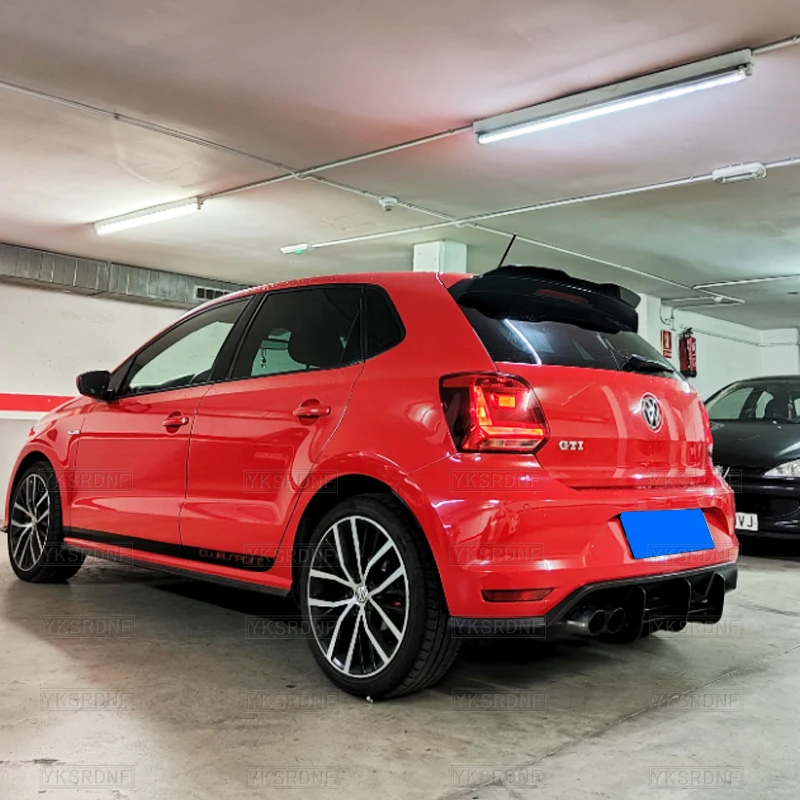 Dla Volkswagen Polo 5 Polo MK5 6R 6C GTI 2009-2017 Spoiler dachowy skrzydełka samochodowe zestawy stylizacyjne