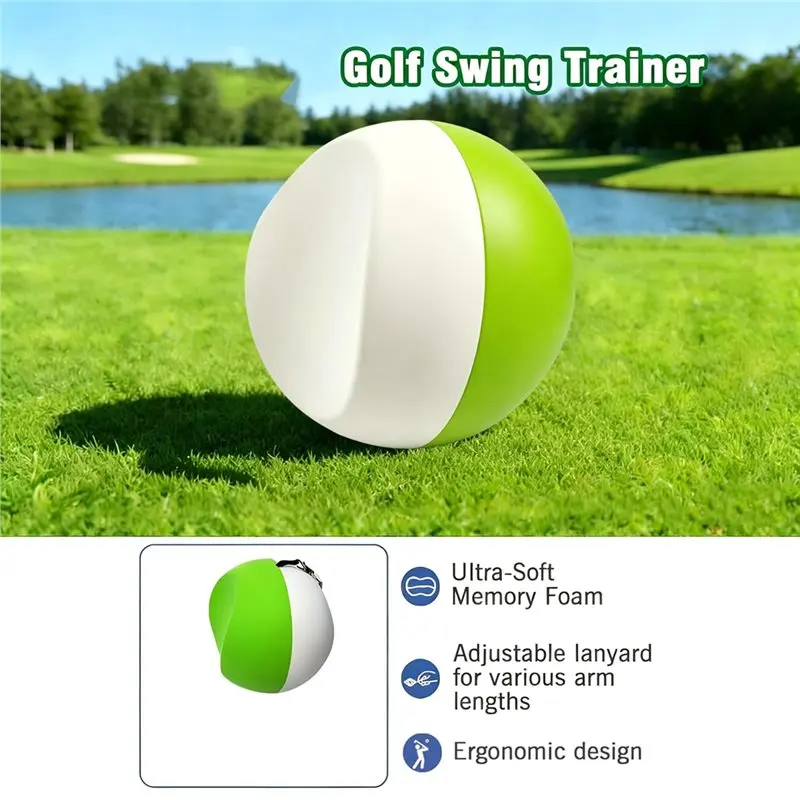 HOTB72A Chicken Wing Scooping Compression Golf Swing Trainer Ball-Master Forearm Connection& Impact Position Fix