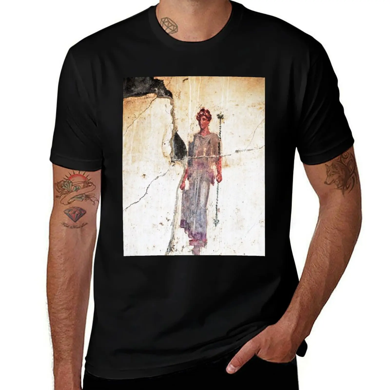 

Herculaneum - Male Figure Frescoe T-Shirt Retro Graphic Print T-Shirt