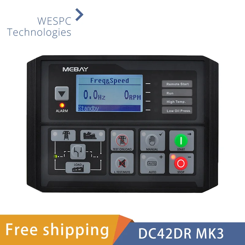 

Mebay Generator Set Controller DC40D DC42D DC40DR DC42DR MK3 Genset Parameters Monitoring