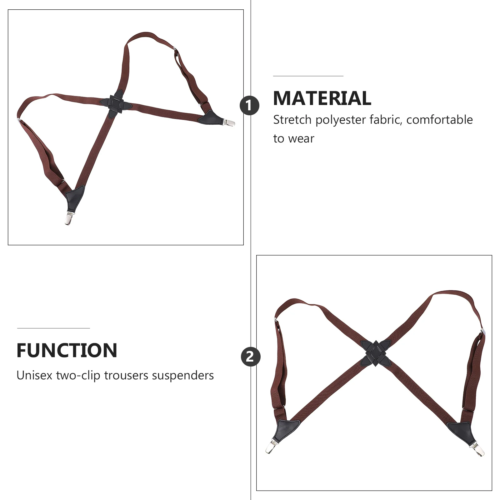 

1Pcs Unisex Trouser Strap Adjustable Suspender Great Clamp No Ruin Pants Comfortable Easy Adjust Suitable Most Trousers Jeans