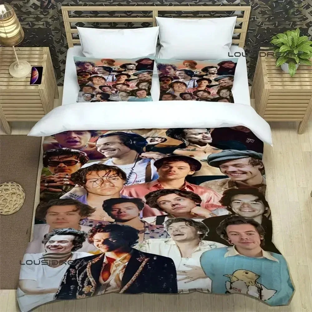 Singer H-Harry-Styles Bedding Sets exquisite bed supplies set duvet cover bed comforter set bedding set luxury birthday gift