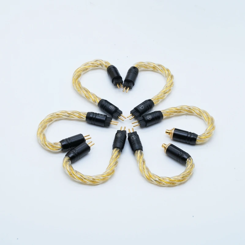 GY HiFi-268 7N OCC Pozłacany + Stop Grafenu 2PIN do 2PIN/2PIN do MMCX Złącze, do TRN VX BA8 V90 V80 MT1 TA1 VX PRO BT20XS — zdjęcie produktu 7