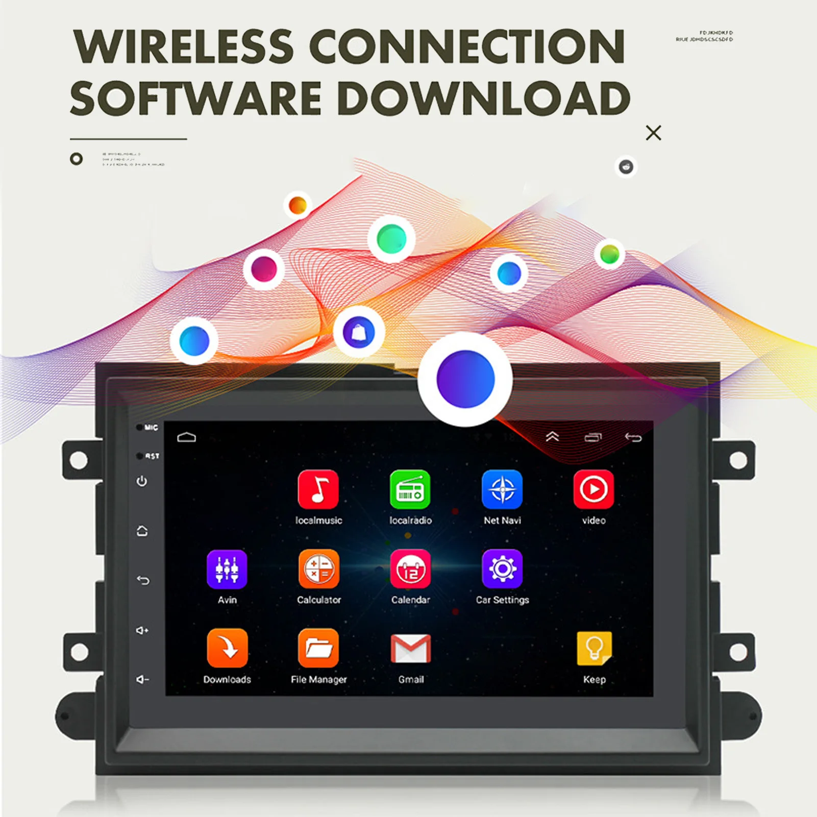 7in Car Stereo For Android 12 Touch Screen GPS Navigation Wireless Bluetooth Radio Multimedia Player Replacement 1G RAM 16G ROM