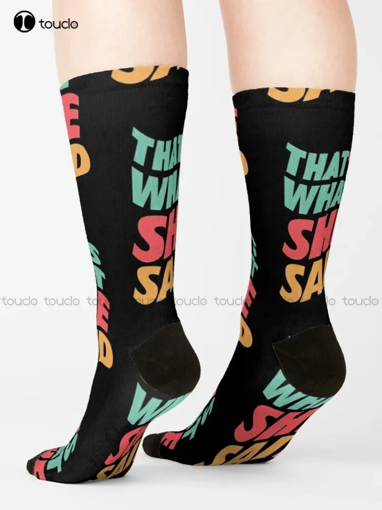 That’S What She Said - Great Scott - Office Socks Mens Socks Christmas Gift Unisex Adult Teen Youth Socks Custom Women Men