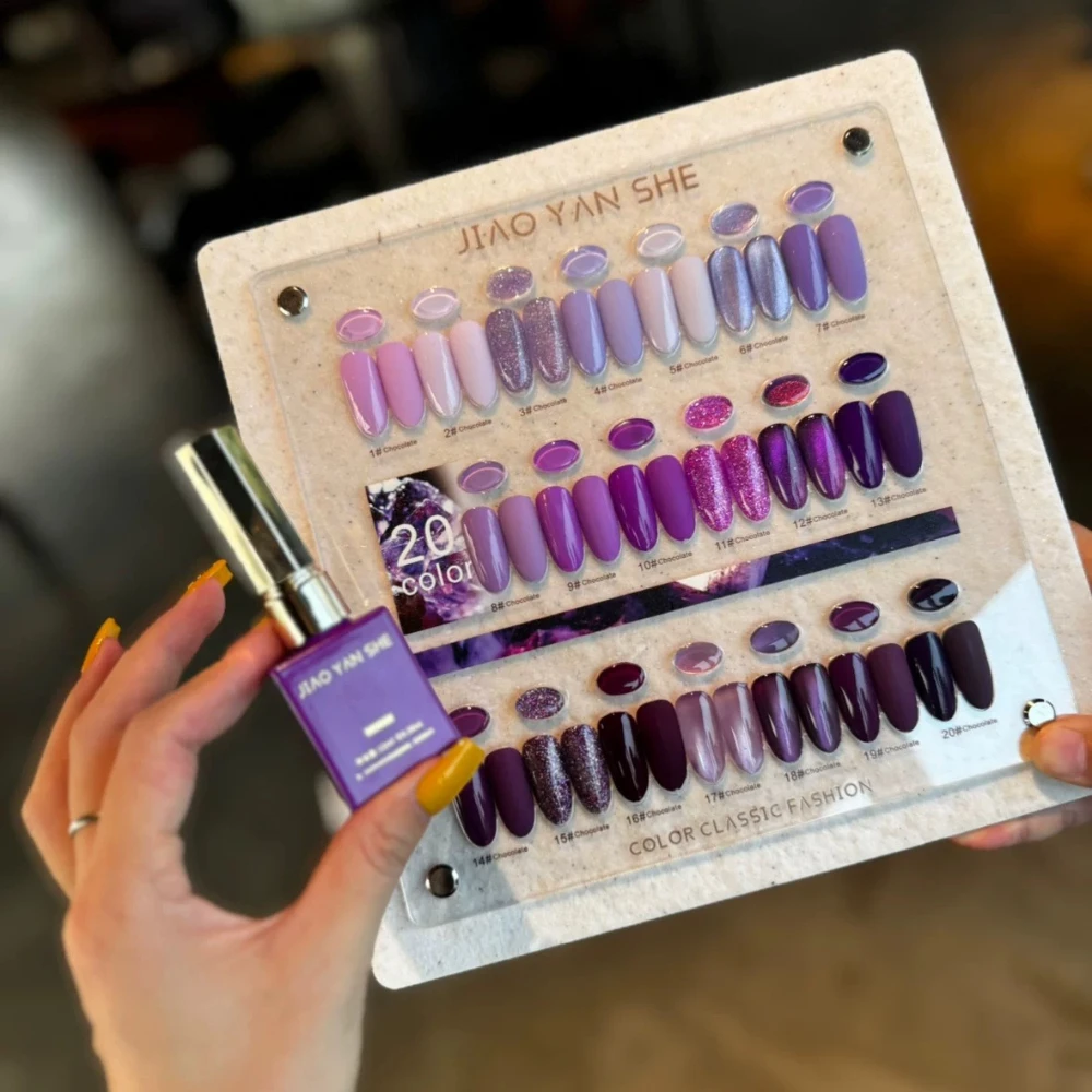 20Colors Purple White Nail Gel Polish 15ml Vernis Semi Permanent Nail Art Manicure Soak Off LED UV Gel Nail Polish for Manicure