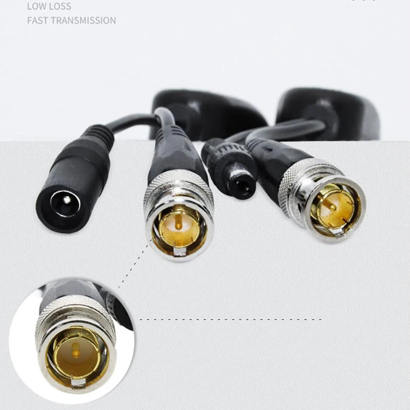 HD 8MP Passive Power Video Balun Audio to RJ45 Connector Converter Supply Passive Transceiver For CCTV Camera System