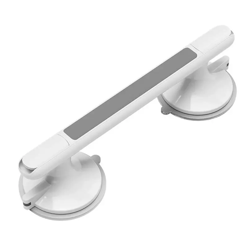 

L60A Bathtub Grab Bar For Elderly Support Anti-Slip Bathroom Handle Safety Suction Cup Free Punch Shower Grab Bars Grey