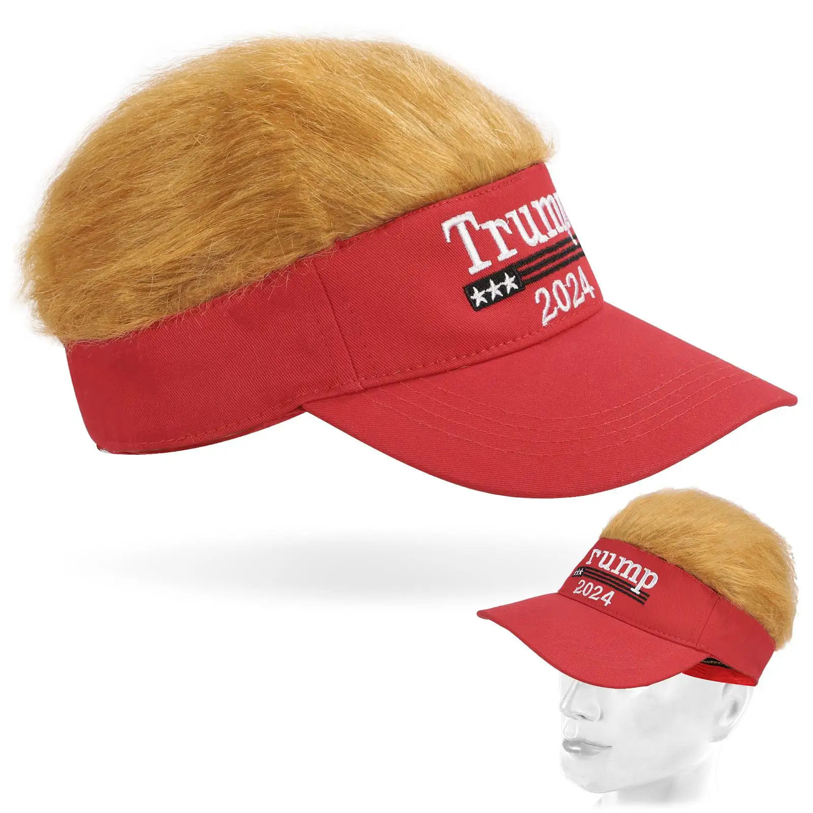 Presidente Baseball 2024 Presidente Parrucca Cappello Cotone Ricamato Basso Non Costruito Baseball Regolabile per Uomo Donna