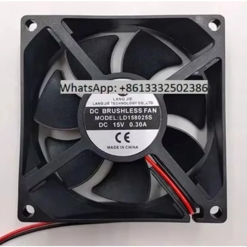 

LANG JIE LD158025S DC 15 В 0,30 А 80x80x25 мм 2-проводной охлаждающий вентилятор для сервера